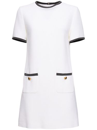 Robe Manches Courtes En Crêpe De Viscose Stretch - MOSCHINO - Modalova