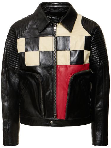 Veste De Motard En Cuir Checkerboard - ANDERSSON BELL - Modalova