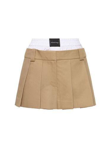 Jupe-short Plissée Détail Boxer - ALEXANDER WANG - Modalova