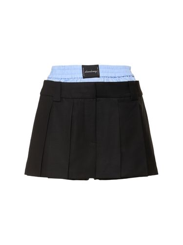 Jupe-short Courte Plissée Avec Boxers - ALEXANDER WANG - Modalova