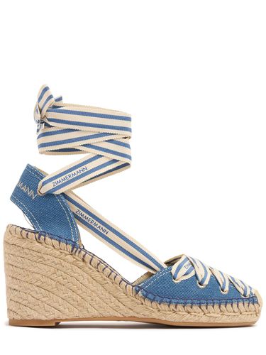 Espadrilles Compensées En Denim Sol 95 Mm - ZIMMERMANN - Modalova