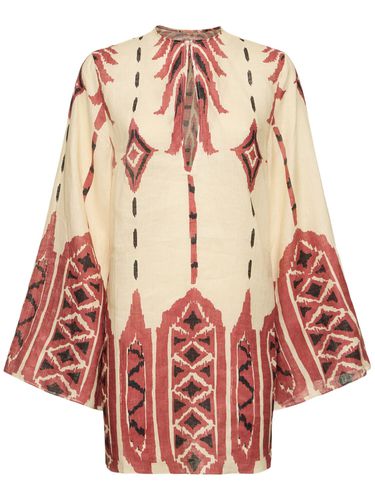 Robe Courte En Lin Imprimé Desert Scout - JOHANNA ORTIZ - Modalova