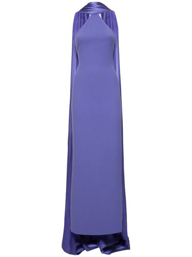 Robe Longue En Maille De Crêpe Et Satin Ophelia - SOLACE LONDON - Modalova