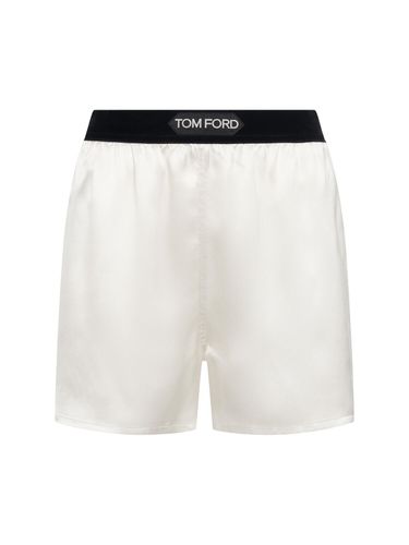 Mini-short En Satin De Soie À Logo - TOM FORD - Modalova