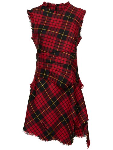 Robe Courte En Laine Tartan - ALEXANDER MCQUEEN - Modalova