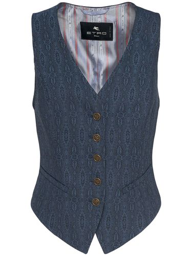 Gilet Boutonné En Laine - ETRO - Modalova