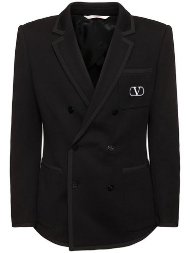 Blazer En Coton Vlogo - VALENTINO - Modalova