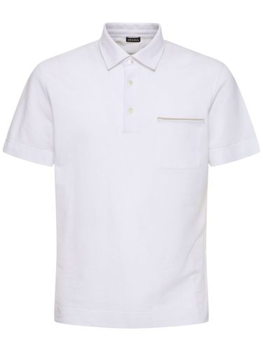 Polo En Piqué De Coton Pur - ZEGNA - Modalova