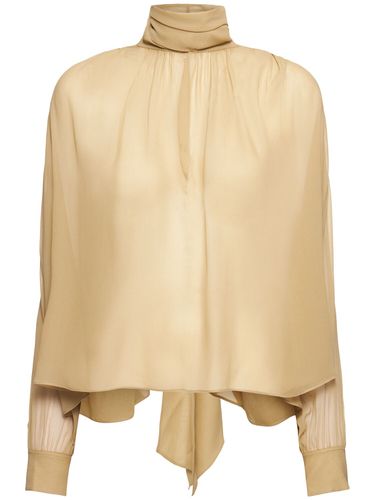 Chemise En Georgette De Soie Drapée - CHLOÉ - Modalova