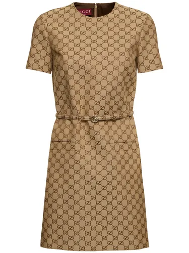 Robe En Toile Gg - GUCCI - Modalova