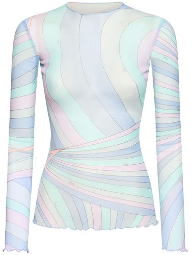 Haut Manches Longues En Tissu Transparent Imprimé - PUCCI - Modalova