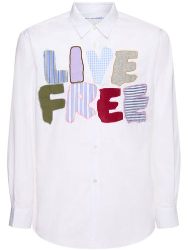 Chemise En Popeline De Coton Live Free - COMME DES GARÇONS SHIRT - Modalova