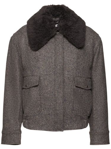 Veste Zippée En Laine Mélangée Teddy - STELLA MCCARTNEY - Modalova