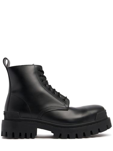 Bottes À Lacets En Cuir Strike Bootie - BALENCIAGA - Modalova