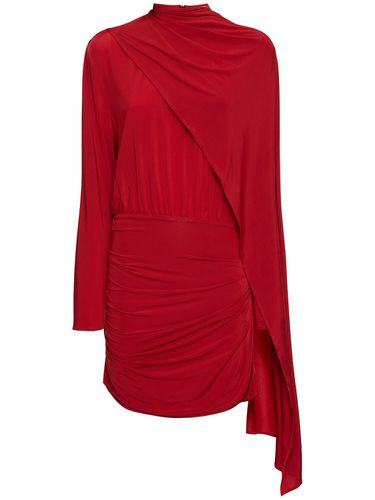 Robe Courte Asymétrique En Jersey Drapé - MAGDA BUTRYM - Modalova