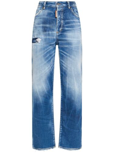 Jean Droit Stretch Taille Haute Boston - DSQUARED2 - Modalova