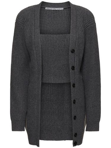 Cardigan Côtelé À Col En V - ALEXANDER WANG - Modalova