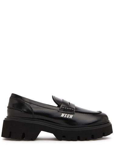 Mocassins En Cuir 40 Mm - MSGM - Modalova