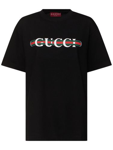 T-shirt En Jersey De Coton - GUCCI - Modalova