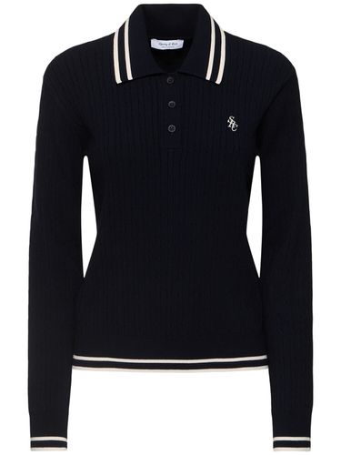 Polo En Maille Torsadée Src - SPORTY & RICH - Modalova