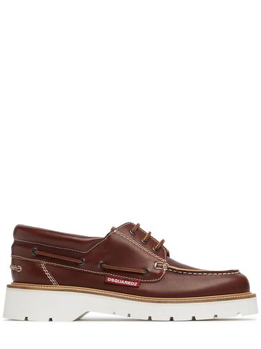 Chaussures Bateau En Cuir - DSQUARED2 - Modalova