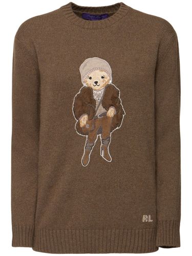 Pull-over Brodé Avec Shearling - RALPH LAUREN COLLECTION - Modalova