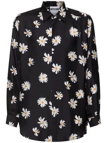 Chemise À Motifs Marguerites - MOSCHINO - Modalova