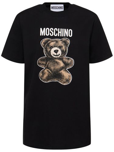 T-shirt En Jersey De Coton Imprimé Logo - MOSCHINO - Modalova