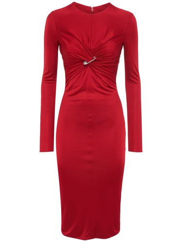 Robe Midi En Jersey De Viscose Liquide - VERSACE - Modalova