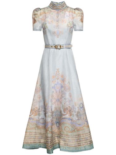 Robe Midi En Lin Et Organza De Soie Eden - ZIMMERMANN - Modalova