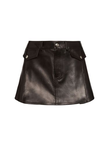 Jupe Courte En Cuir - ALEXANDER MCQUEEN - Modalova