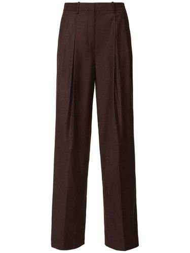 Pantalon Droit En Laine À Plis - THEORY - Modalova