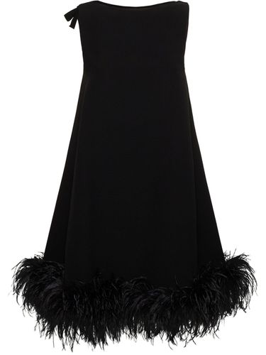 Robe Courte En Crêpe Et Plumes - VALENTINO - Modalova