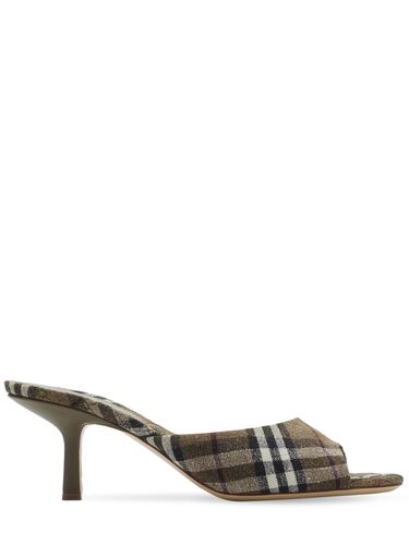 Mules En Textile Lf Mews Check 65 Mm - BURBERRY - Modalova