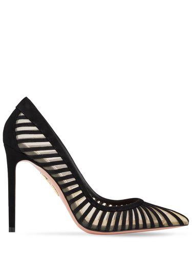 Escarpins En Mesh Et Daim Passions 105 Mm - AQUAZZURA - Modalova