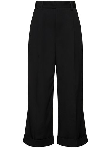 Pantalon Baggy En Gabardine De Laine - YOHJI YAMAMOTO - Modalova