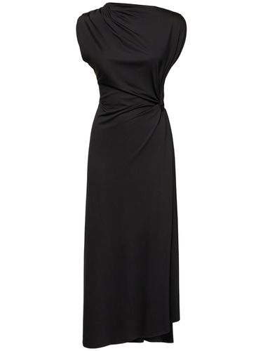 Robe Mi-longue Asymétrique Fluide Drapée - VICTORIA BECKHAM - Modalova