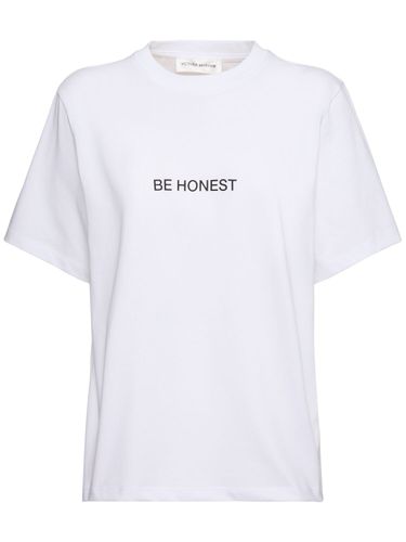 T-shirt En Coton Slogan - VICTORIA BECKHAM - Modalova