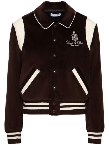 Veste Varsity En Coton Côtelé Vendome - SPORTY & RICH - Modalova