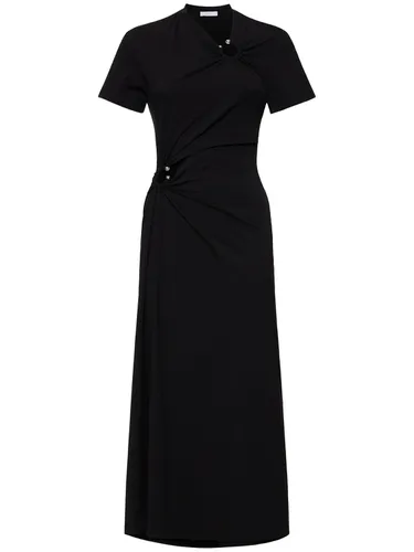 Robe Longue En Jersey Drapé - RABANNE - Modalova