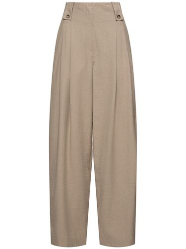 Pantalon Taille Haute En Soie Mélangée Jenci - NANUSHKA - Modalova