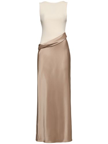 Robe Longue En Satin Et Jersey Cobee - NANUSHKA - Modalova