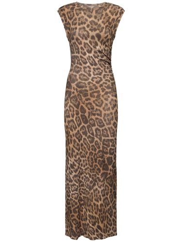 Robe Longue En Mesh Imprimé Léopard - STELLA MCCARTNEY - Modalova