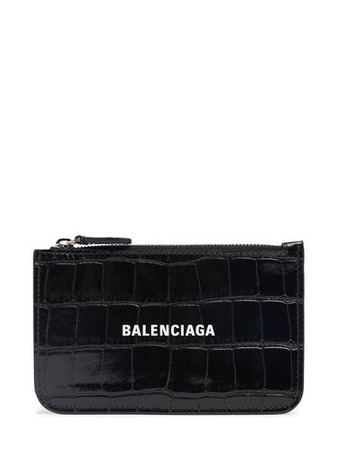 Porte-cartes Zippé En Cuir Embossé Crocodile - BALENCIAGA - Modalova