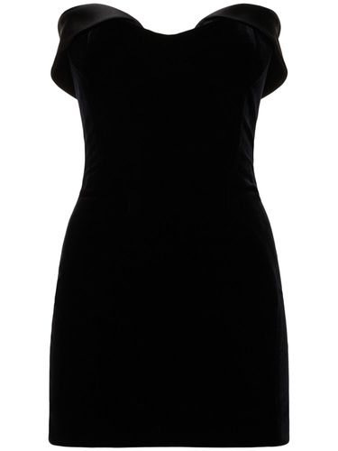 Robe Courte En Velours Stretch Sans Bretelles - MUGLER - Modalova