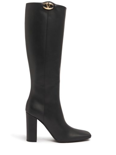 Bottes Hautes En Cuir Vlogo 100 Mm - VALENTINO GARAVANI - Modalova