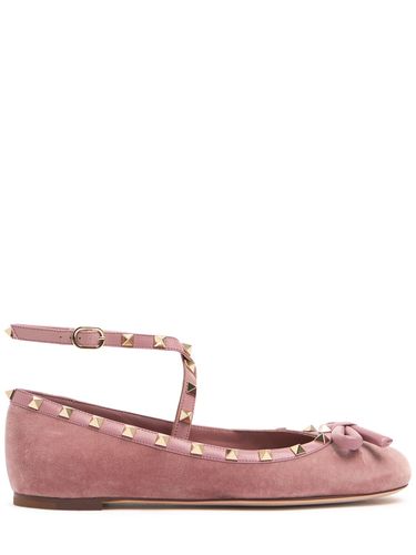 Ballerines En Velours Rockstud 5 Mm - VALENTINO GARAVANI - Modalova