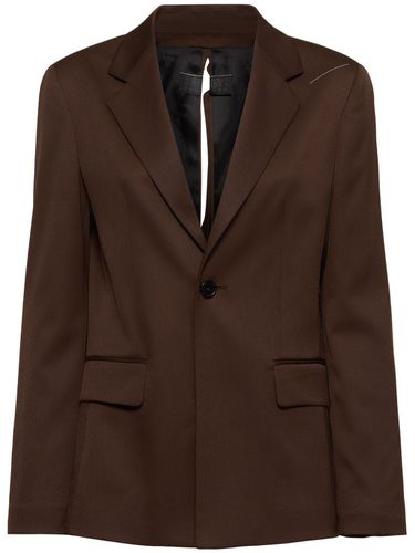 Blazer Cintré En Laine Mélangée - MM6 MAISON MARGIELA - Modalova