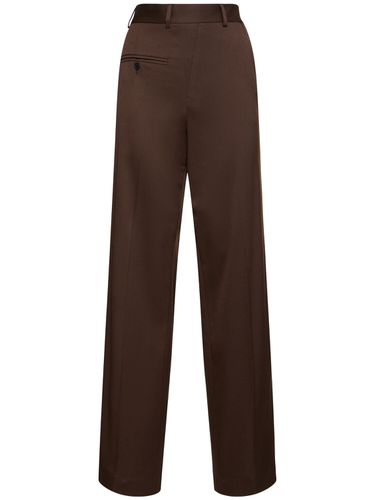 Pantalon Droit En Laine Mélangée - MM6 MAISON MARGIELA - Modalova