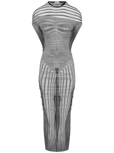 Robe Midi En Mesh Imprimé Body Morphing - JEAN PAUL GAULTIER - Modalova